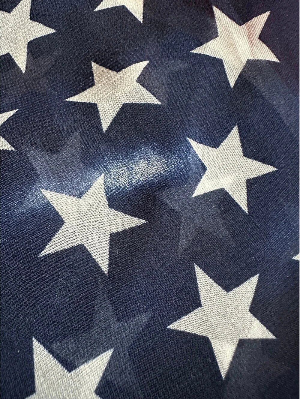 American Flag Patriotic Scarf Wrap Red White Blue Stars Stripes 27x31 USA